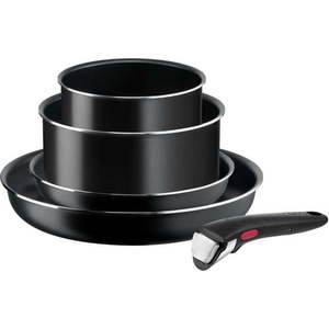 Hliníková sada nádobí 5 ks INGENIO EASY COOK & CLEAN BLACK L1549043 – Tefal obraz