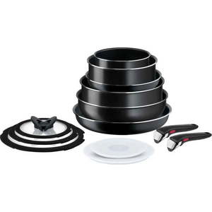 Hliníková sada nádobí 13 ks INGENIO EASY COOK & CLEAN BLACK L1549023 – Tefal obraz