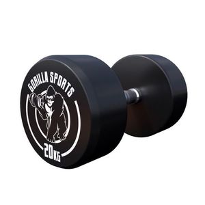 Gorilla Sports Jednoruční činky černo/bílé, 2 x 20 kg obraz