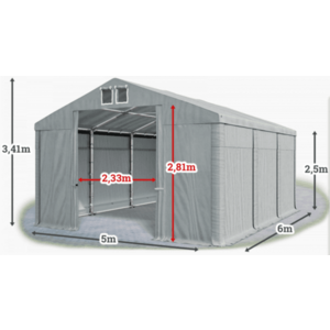 Skladový stan 5x6m PROFI Šedá obraz