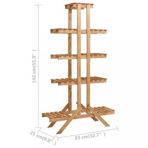 Stojan na květiny jedlové dřevo Dekorhome 142 cm obraz