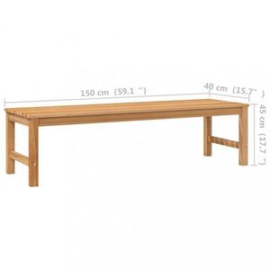 Zahradní lavice teak Dekorhome 150 cm obraz