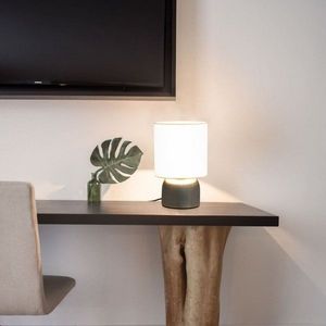 Stolní lampa 2 ks bílá / stříbrná Dekorhome obraz