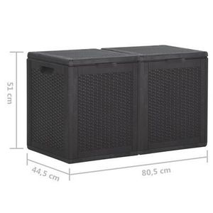 Zahradní úložný box polypropylen Dekorhome 80, 5x44, 5x51 cm obraz