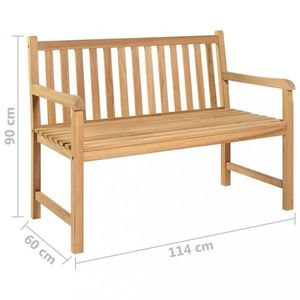 Zahradní lavice masivní teak Dekorhome 114 cm obraz