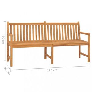 Zahradní lavice masivní teak Dekorhome 180 cm obraz