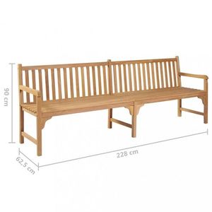 Zahradní lavice masivní teak Dekorhome 228 cm obraz