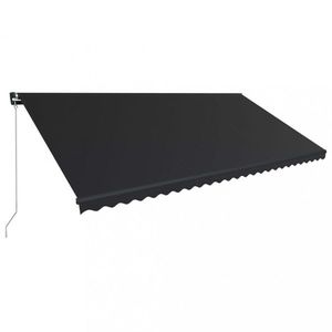 Ručně zatahovací markýza s LED světlem 600x300 cm Dekorhome Antracit obraz