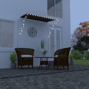 Zatahovací markýza s LED světlem 200x150 cm Dekorhome Antracit obraz