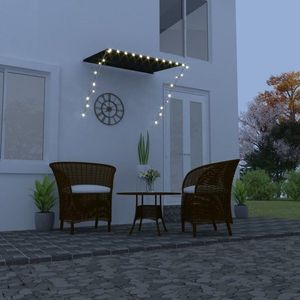 Zatahovací markýza s LED světlem 150x150 cm Dekorhome Antracit obraz