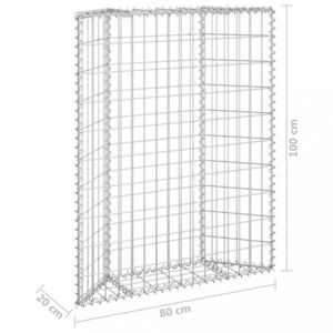 Gabionový vyvýšený záhon pozinkovaná ocel Dekorhome 80 cm obraz