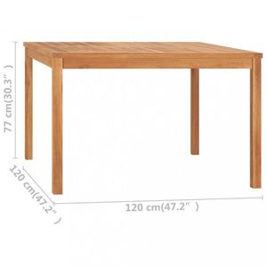 Zahradní jídelní stůl teak Dekorhome 120x120x77 cm obraz