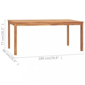 Zahradní jídelní stůl teak Dekorhome 180x90x77 cm obraz