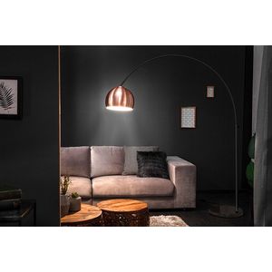 Stojací lampa BANGUI 170 - 210 cm Dekorhome Měděná / černá obraz