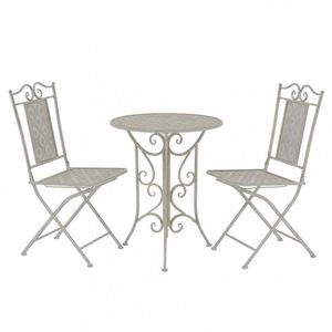 Zahradní bistro set 3 ks Šedá, Zahradní bistro set 3 ks Šedá obraz