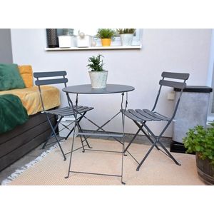 Zahradní bistro set 3 ks Rojaplast Šedá obraz