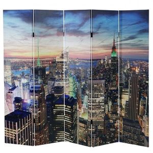 Designový LED paraván NEW YORK 200x180 cm (5-dílný) obraz