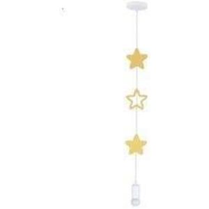 Dětská závěsná lampa STARS 1xE27 Candellux Bílá / zlatá obraz