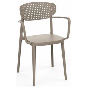 Jídelní židle AIRE ARMCHAIR Rojaplast Šedohnědá taupe obraz