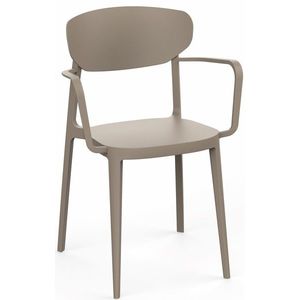 Jídelní židle MARE ARMCHAIR Rojaplast Šedohnědá taupe obraz