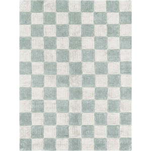 Světle modro-krémový pratelný ručně tkaný bavlněný koberec 120x160 cm Kitchen Tiles Blue Sage – Lorena Canals obraz