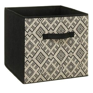 DekorStyle Úložný box Ethnique 31x31 cm černobílý obraz