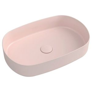 ISVEA INFINITY OVAL keramické umyvadlo na desku, 55x36cm, růžová Salmon 10NF65055-2S obraz