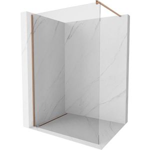 MEXEN/S Kioto Sprchová zástěna WALK-IN 50 x 200, transparent 8 mm, měď kartáčovaná 800-050-101-65-00 obraz