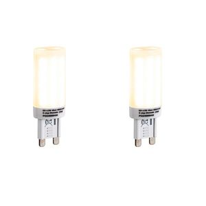 Set van 2 G9 3-staps dimbare LED lampen opaal 4.5W 500 lm 2700K obraz