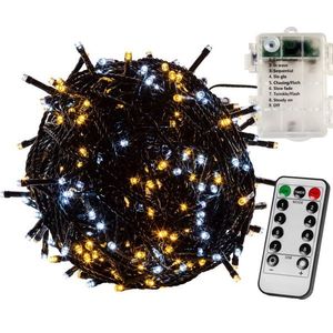 VOLTRONIC® 67405 Vánoční řetěz 5 m, 50 LED, teple/stud.bílý+ovladač obraz