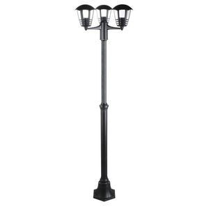 Rabalux Černá zahradní lampa Marseille pro 3x LED žárovku E27 181cm 8569 obraz