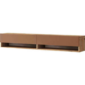 TV stolek v dekoru borovice v cihlovo-přírodní barvě 180x29x32 cm – Kalune Design obraz