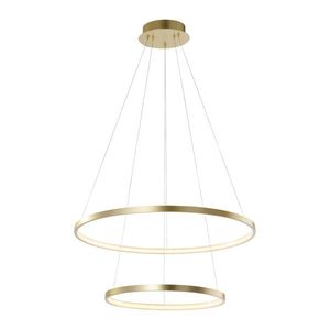 Moderní kruhová závěsná lampa zlatá vč. LED - Anella Duo obraz