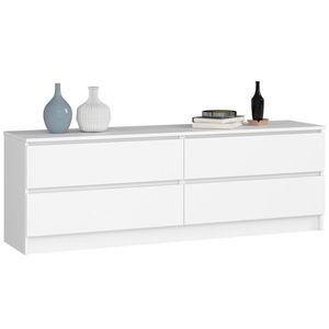 Ak furniture KOMODA Kuba 160 cm - 4 šuplíky - bílá obraz