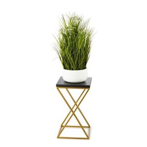 DekorStyle Květinový stojan LOFT I 40 cm zlatý/černý obraz