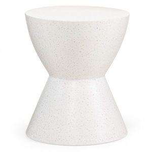 Hector Odkládací stolek Keva 38 cm beton/terrazzo bílý obraz