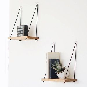 Hanah Home Sada 2 nástěnných polic Shelf ořech obraz