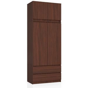 Ak furniture Šatní skříň s nástavcem Star 90 cm wenge obraz