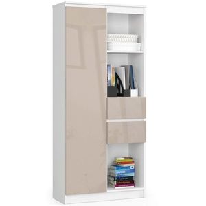 Ak furniture Skříň Rexa II 80 cm bílá/cappuccino obraz