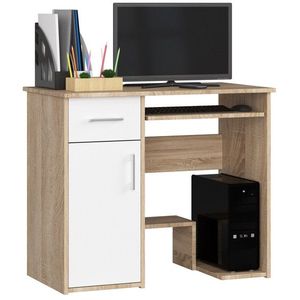 Ak furniture Volně stojící psací stůl Jay 90 cm dub sonoma/bílý obraz