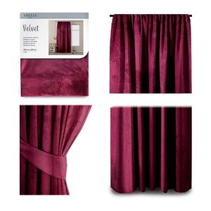 AmeliaHome Závěs Amelia Home Velvet s řasící páskou vínově červený, velikost 140x245 obraz