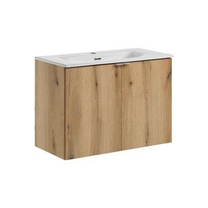 Comad Závěsná skříňka Nova Oak I se zápustným umyvadlem 80 cm dub coast evoke obraz