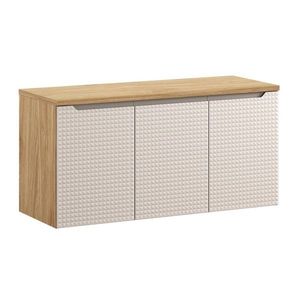 Comad Závěsná skříňka pod umyvadlo Luxor Beige I s deskou 120 cm béžová/dub olejovaný obraz