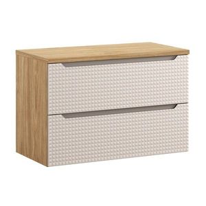 Comad Závěsná skříňka pod umyvadlo Luxor Beige I s deskou 90 cm béžová/dub olejovaný obraz