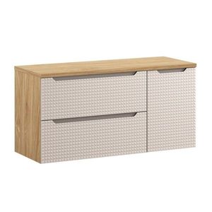 Comad Závěsná skříňka pod umyvadlo Luxor Beige II s deskou 120 cm béžový/dub olejovaný obraz