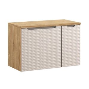 Comad Závěsná skříňka pod umyvadlo Luxor Beige s deskou 90 cm béžová/dub olejovaný obraz