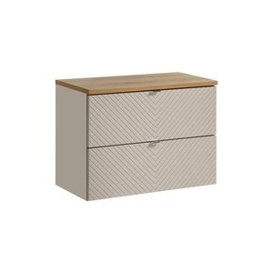 Comad Závěsná skříňka pod umyvadlo Viva Cashmere s deskou 80 cm kašmír/dub coast evoke obraz