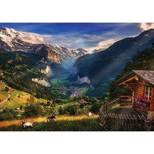 Trefl Puzzle Premium Plus Photo Odyssey: Údolí Lauterbrunnen, 1000 dílků obraz