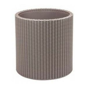 Keter Obal na květináč Cylinder Planter S šedá, 7 l, 28 x 28 x 28, 3 cm obraz