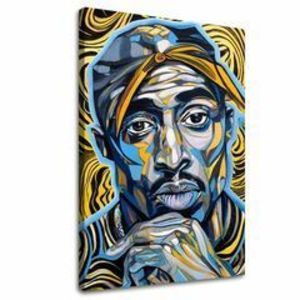 Obrázek Tupac Shakur - Zlaté tóny rapu | 100% originální akrylová barva obraz